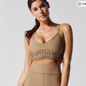 Carbon38 Banded Lette Macrame Sports Bra